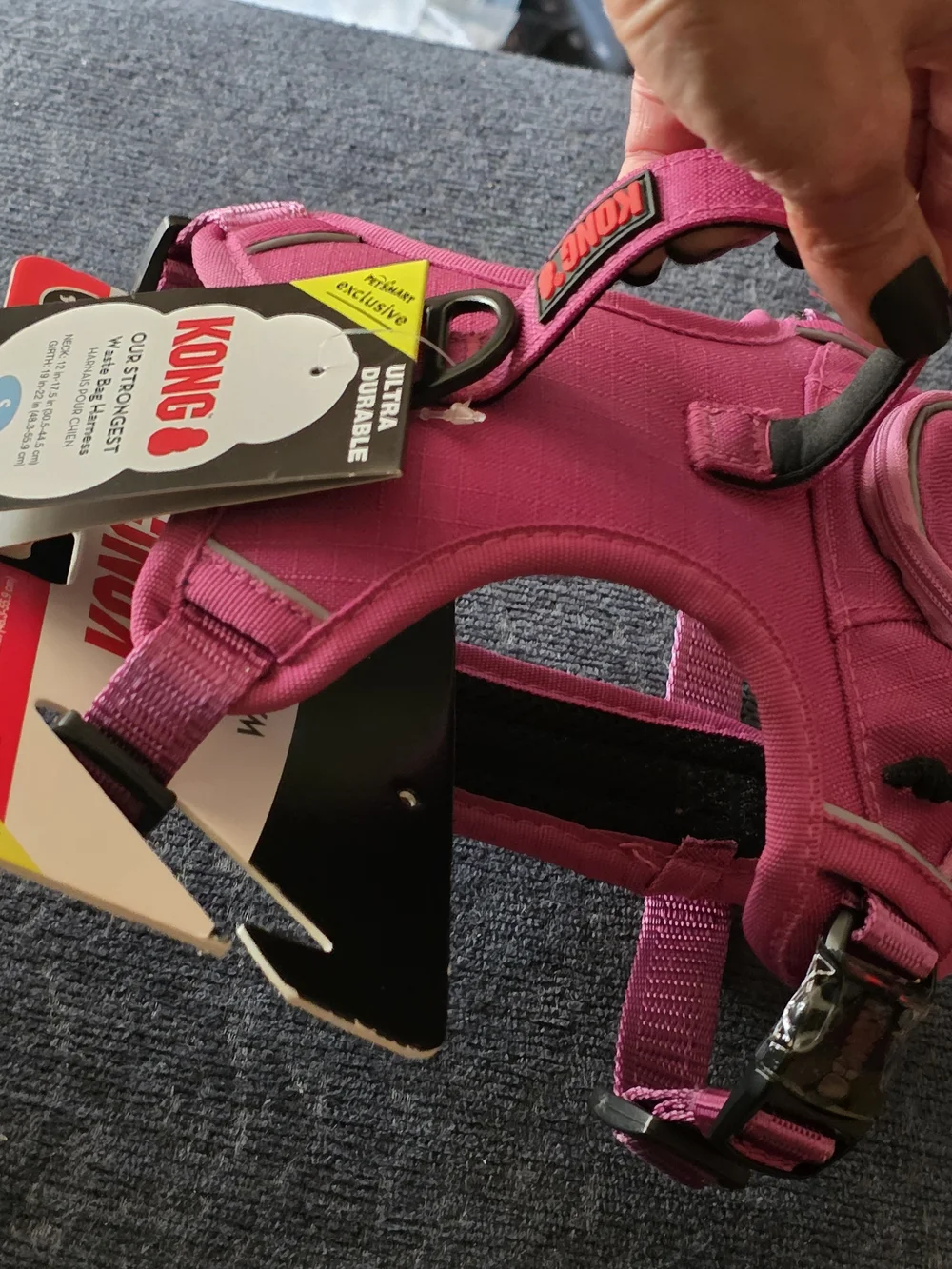 KONG Pink Waste Bag Dog Harness - Small Nwt